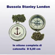 Bussola in ottone con catenella D 6,00 cm