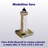 Modellino faro di De Roscoff in resina colorata a mano dim. h 