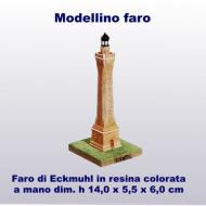 Modellino faro di Eckmuhl in resina colorata a mano dim. h 14,0 x 5,5 x 6,0 cm