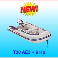 Tender T30AE pagliolo alluminio con motore 6 Hp