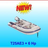 Tender T25AE pagliolo alluminio con motore 6 Hp