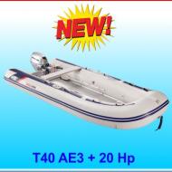 Tender T40AE pagliolo alluminio con motore 20 Hp